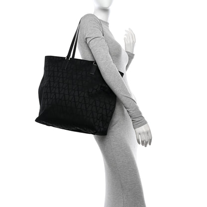 Valentino Garavani Nylon Iconographe Shopping Tote Black 2 of 11