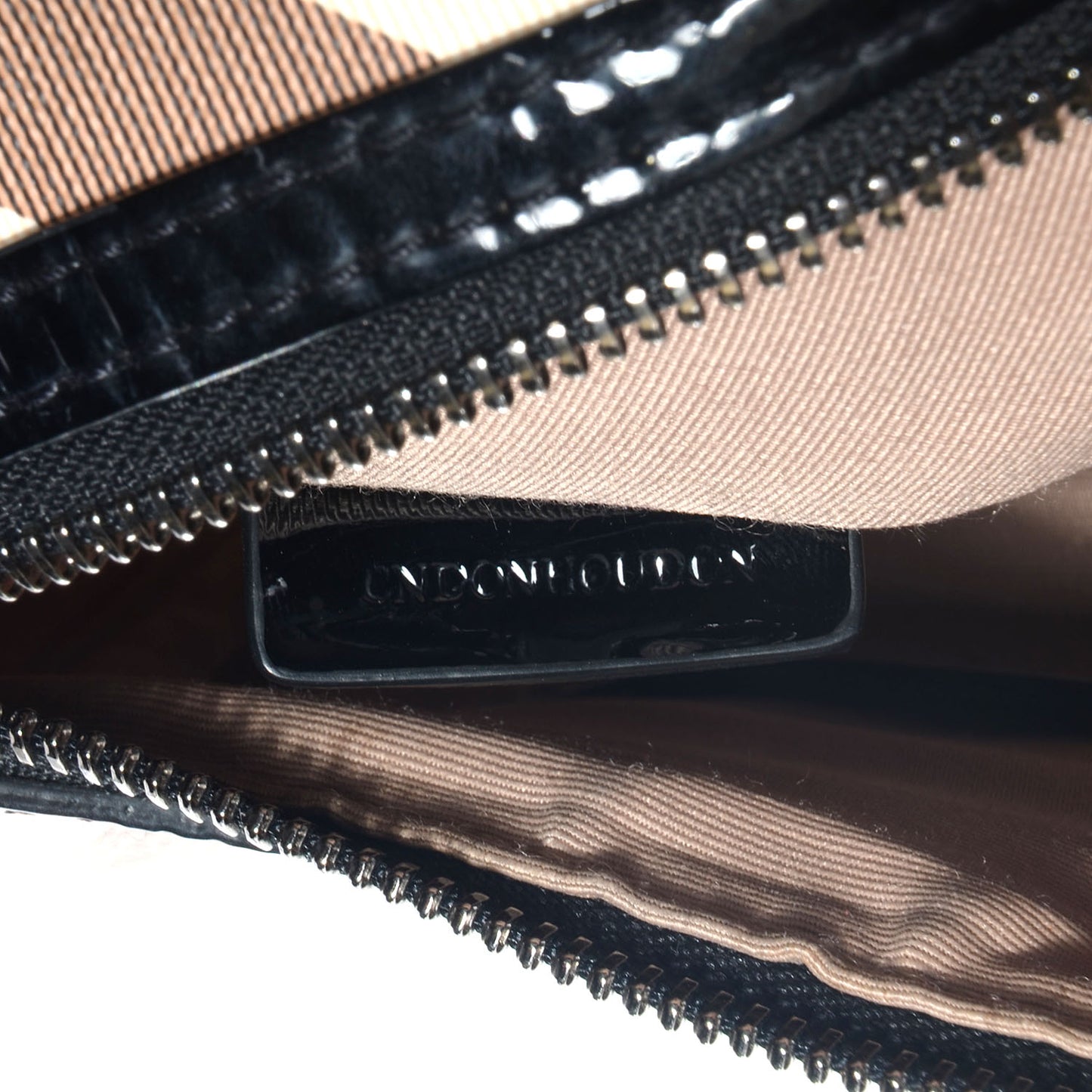 Nova Check Patent Small Chester Bowling Bag Black