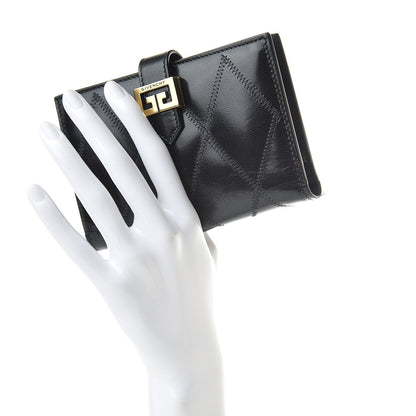 Givenchy Goatskin Diamond Quilted GV3 Medium Wallet Black 2 of 13