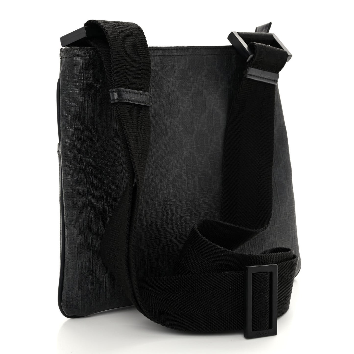 GG Plus Flat Messenger Bag Black Grey