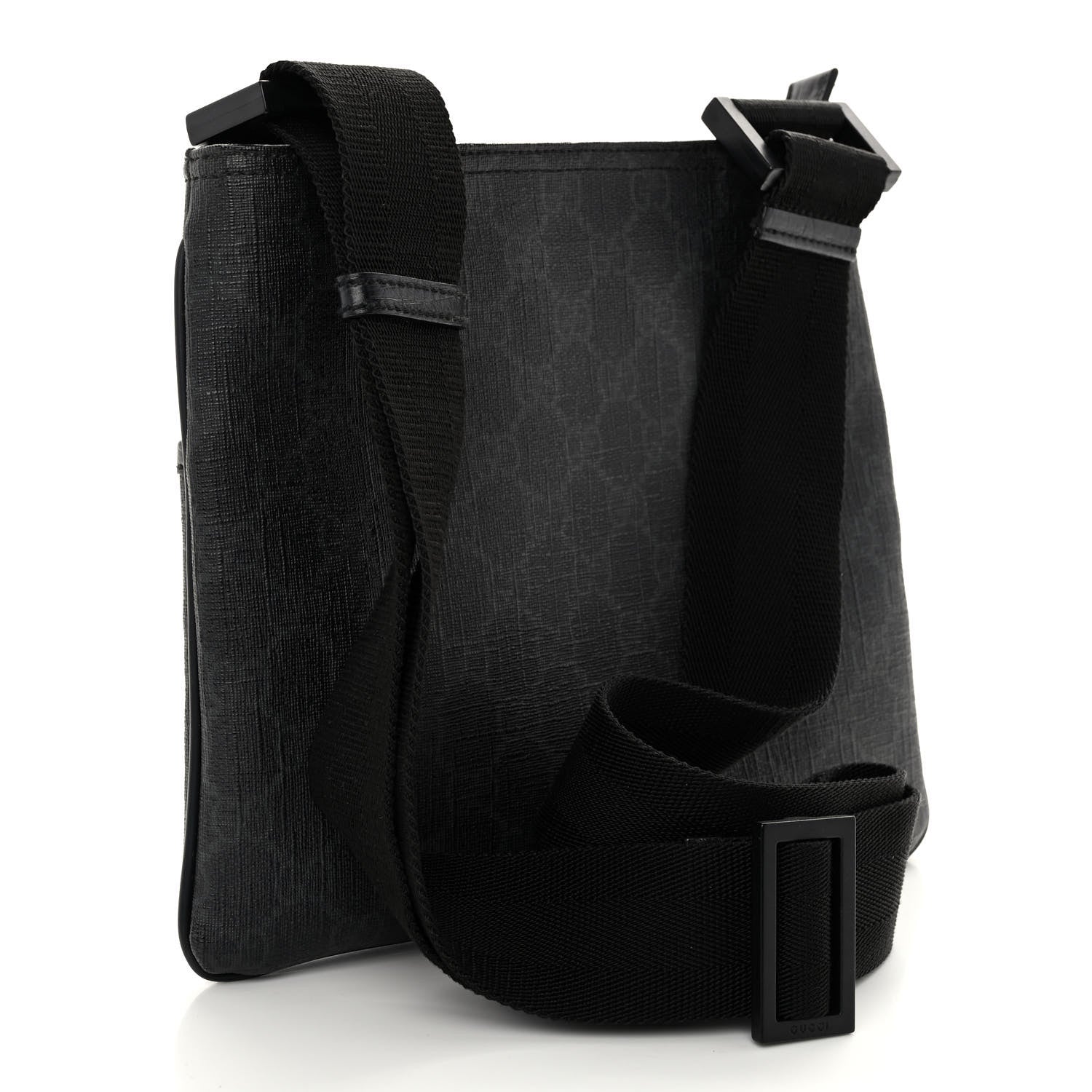 Gucci GG Plus Flat Messenger Bag Black Grey 3 of 9