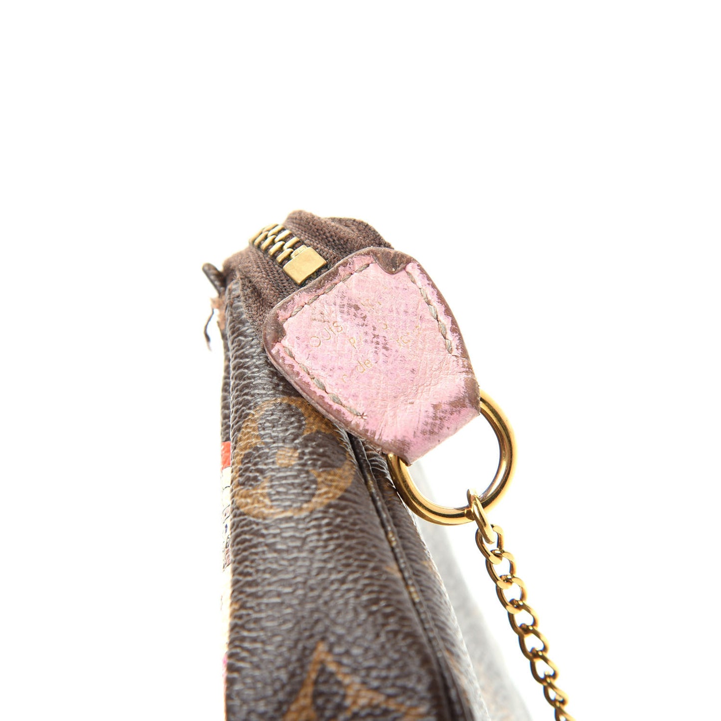 Monogram 2016 Christmas Animation Mini Pochette Accessories Rose Ballerine
