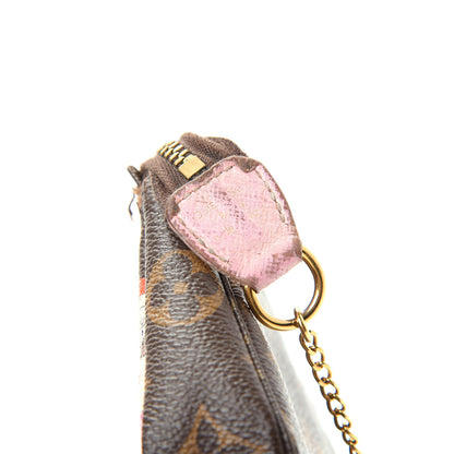 Louis Vuitton Monogram 2016 Christmas Animation Mini Pochette Accessories Rose Ballerine 7 of 9