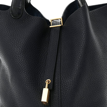 Hermes Taurillon Clemence Matte Alligator Picotin Lock Touch 22 Bleu Nuit 8 of 12