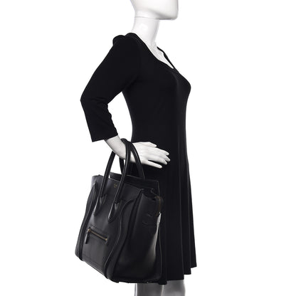 Celine Smooth Calfskin Mini Luggage Black 2 of 19