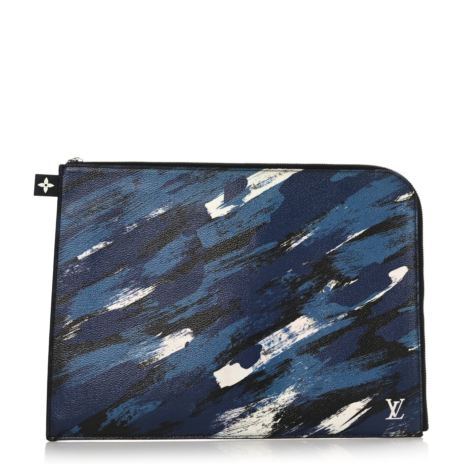 Louis Vuitton Canvas Printed Brushstroke Camouflage Pochette Jour GM Blue 1 of 6