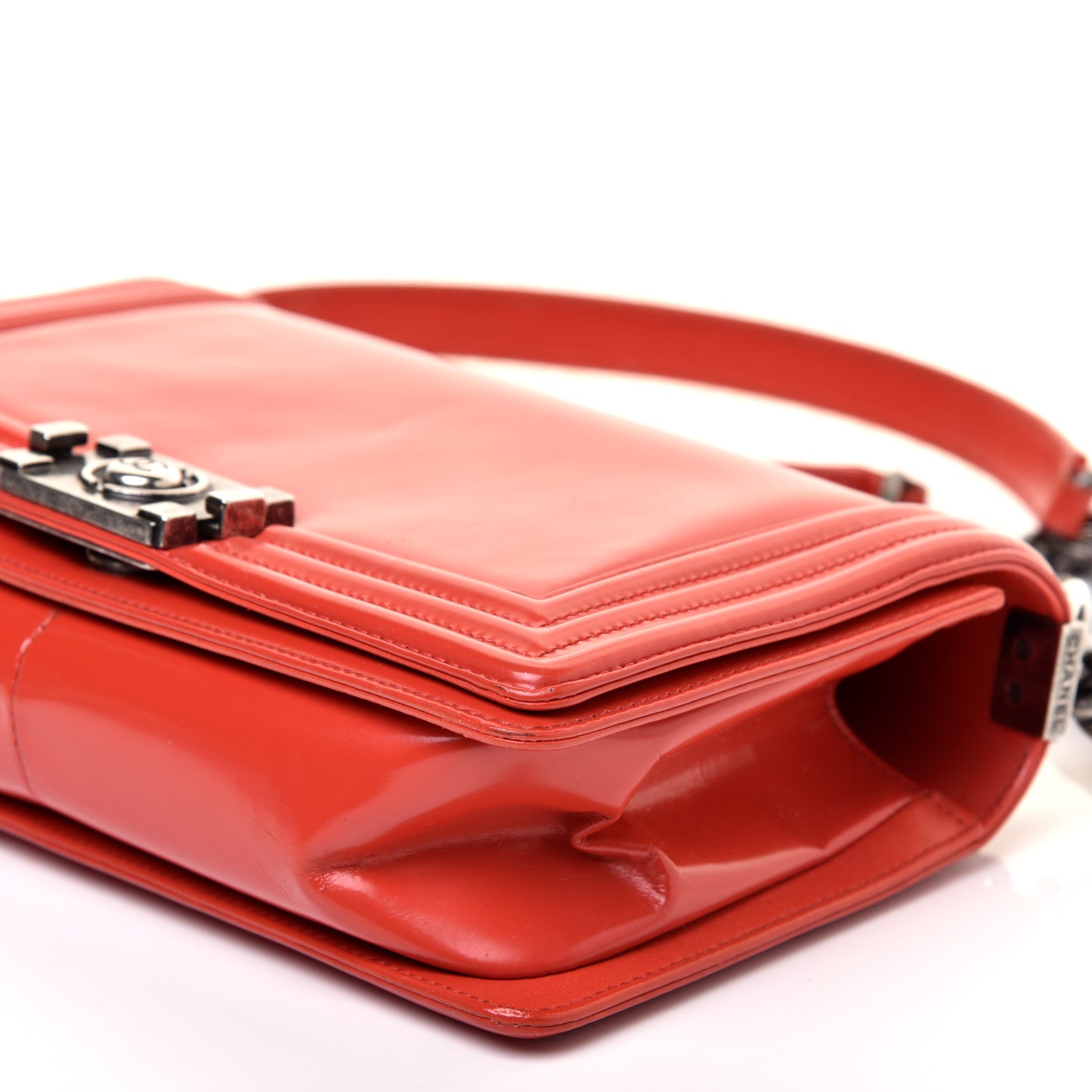 Chanel Glazed Calfskin Medium Boy Flap Red 7 of 11