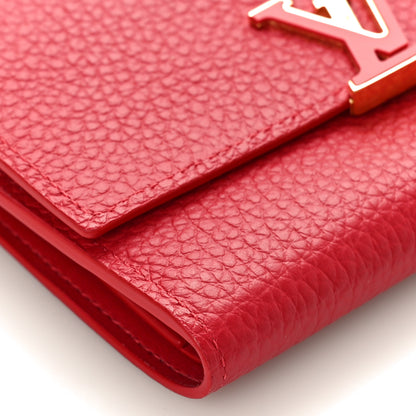Louis Vuitton Taurillon Capucines Compact Wallet Rubis 7 of 8