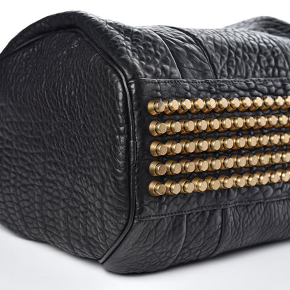 Alexander Wang Pebbled Lambskin Rocco Black Antique Brass Hardware 7 of 11