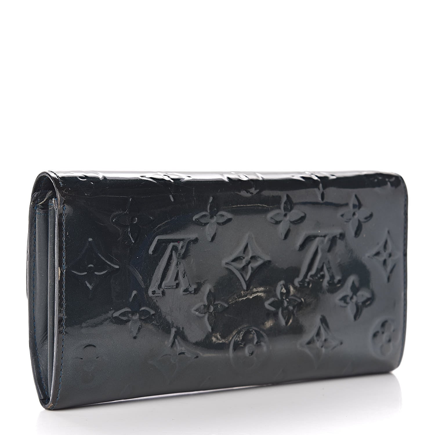 Louis Vuitton Vernis Sarah Wallet Blue Nuit 3 of 11