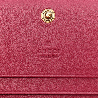 Gucci Velvet Matelasse Pearl Love Embroidered GG Marmont Card Case Wallet Light Raspberry Rose 6 of 10