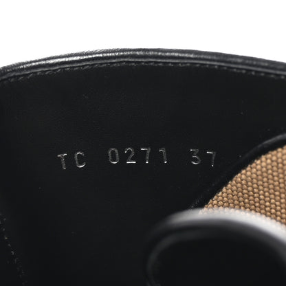 Louis Vuitton Canvas Calfskin Crocodile Embossed Metropolis Flat Ranger Boots 37 Kaki 9 of 10