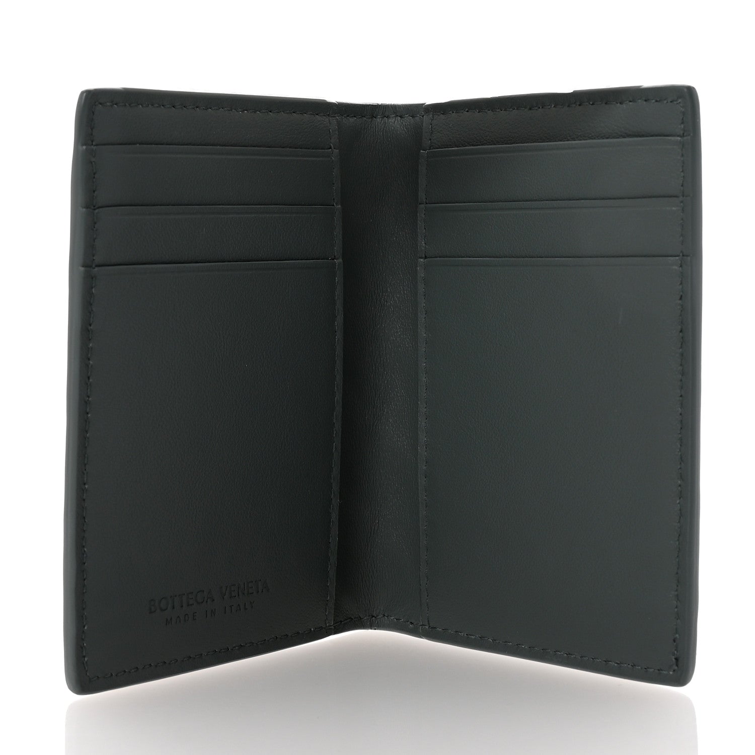 Bottega Veneta Nappa Maxi Intrecciato Bi-Fold Card Holder Thunder 5 of 6