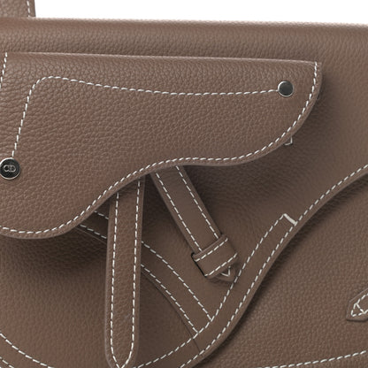 Christian Dior X KAWS Grained Calfskin Saddle Pouch Marron Multicolor 8 of 13