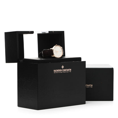 Vacheron Constantin 18K Pink Gold Alligator 40mm Patrimony Automatic Watch 85180 6 of 6