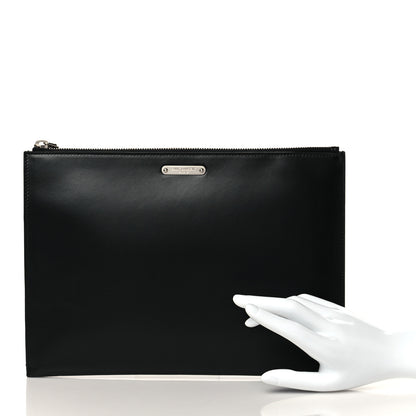 Saint Laurent Calfskin Zipped Clutch Black 2 of 8