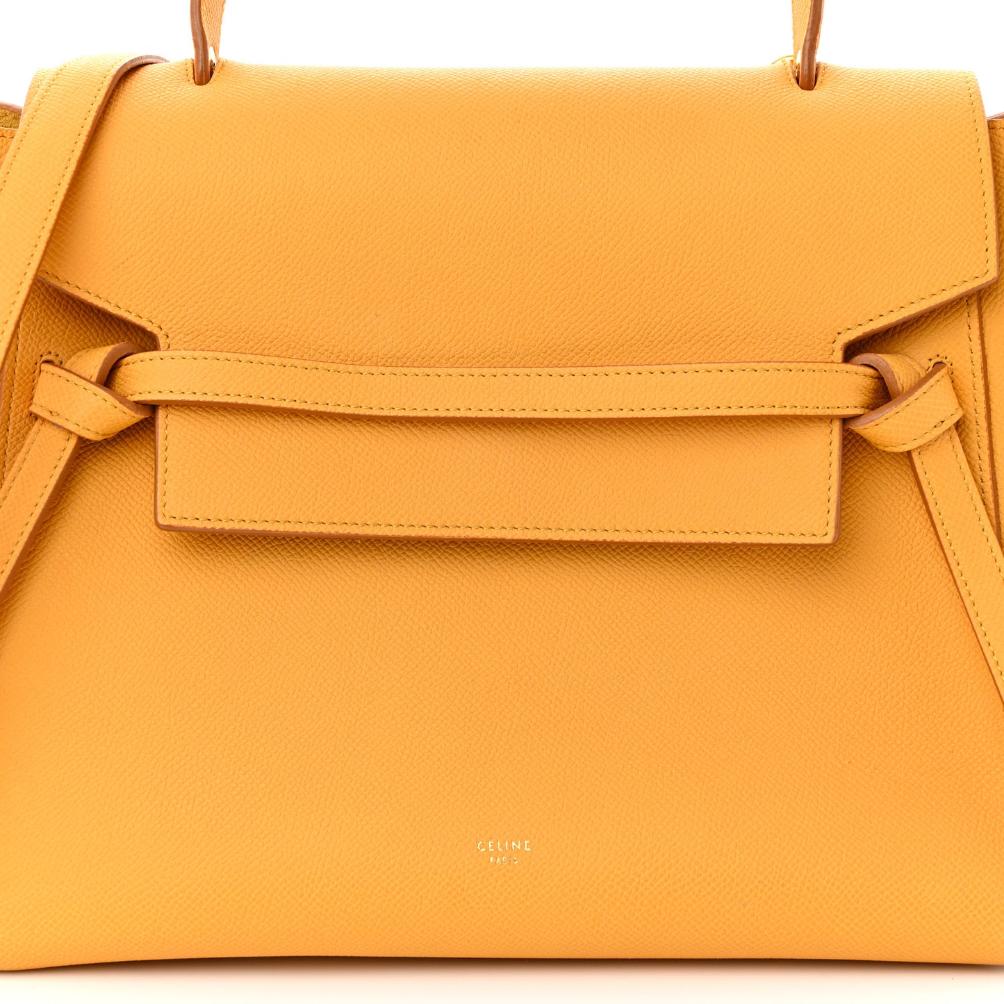 Grained Calfskin Mini Belt Bag Amber