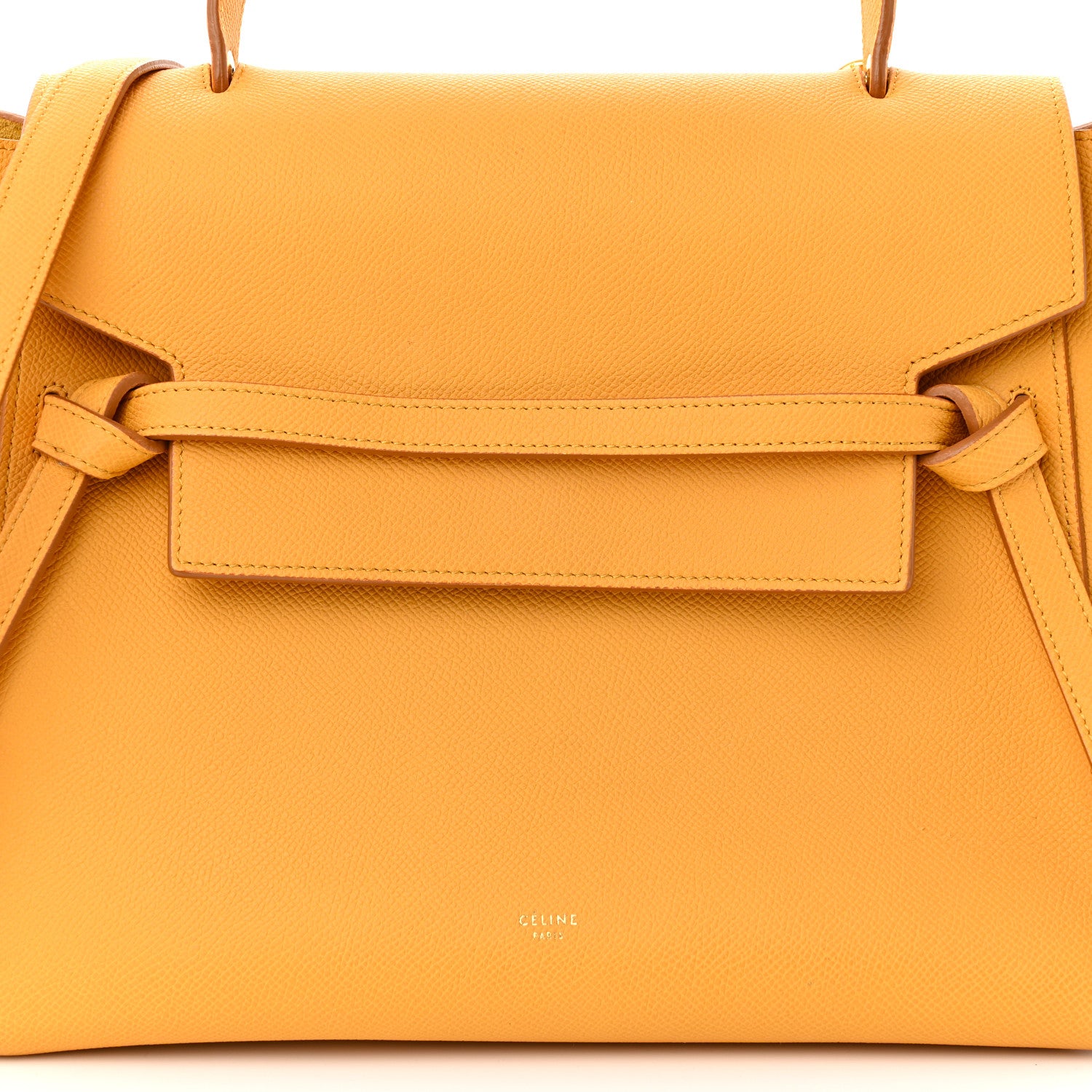Celine Grained Calfskin Mini Belt Bag Amber 9 of 12