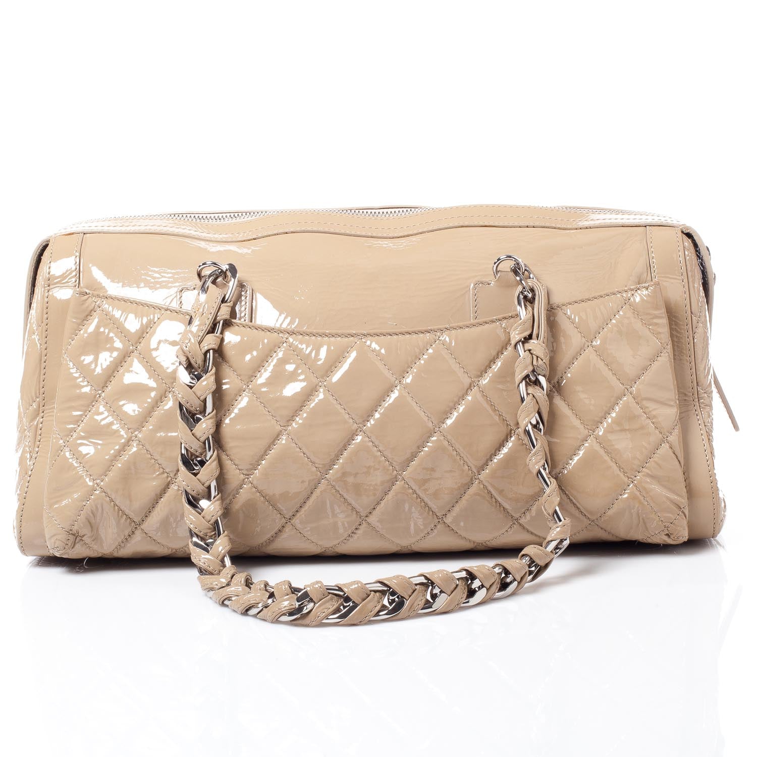 Chanel Patent Day Glo Flap Bag Beige 4 of 11