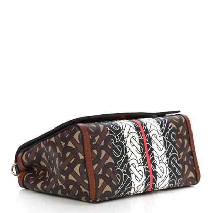 Burberry E-Canvas Monogram Stripe Hackberry Crossbody Bag Bridle Brown 4 of 9
