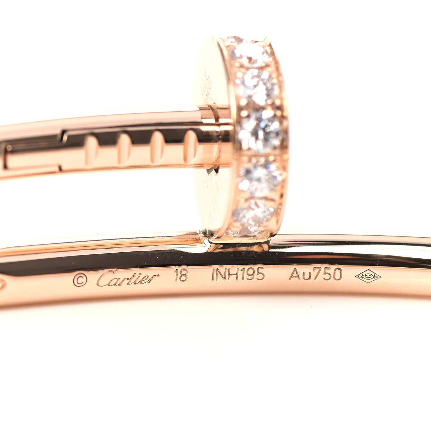 18K Pink Gold Diamond Juste Un Clou Bracelet 18