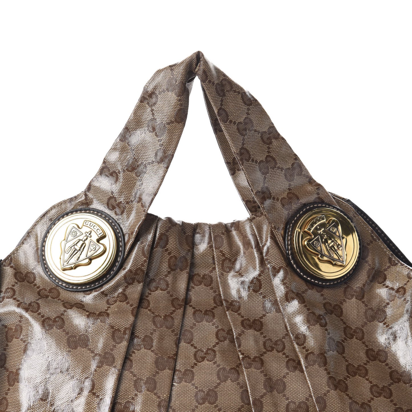 Crystal Monogram Medium Hysteria Tote Dark Brown