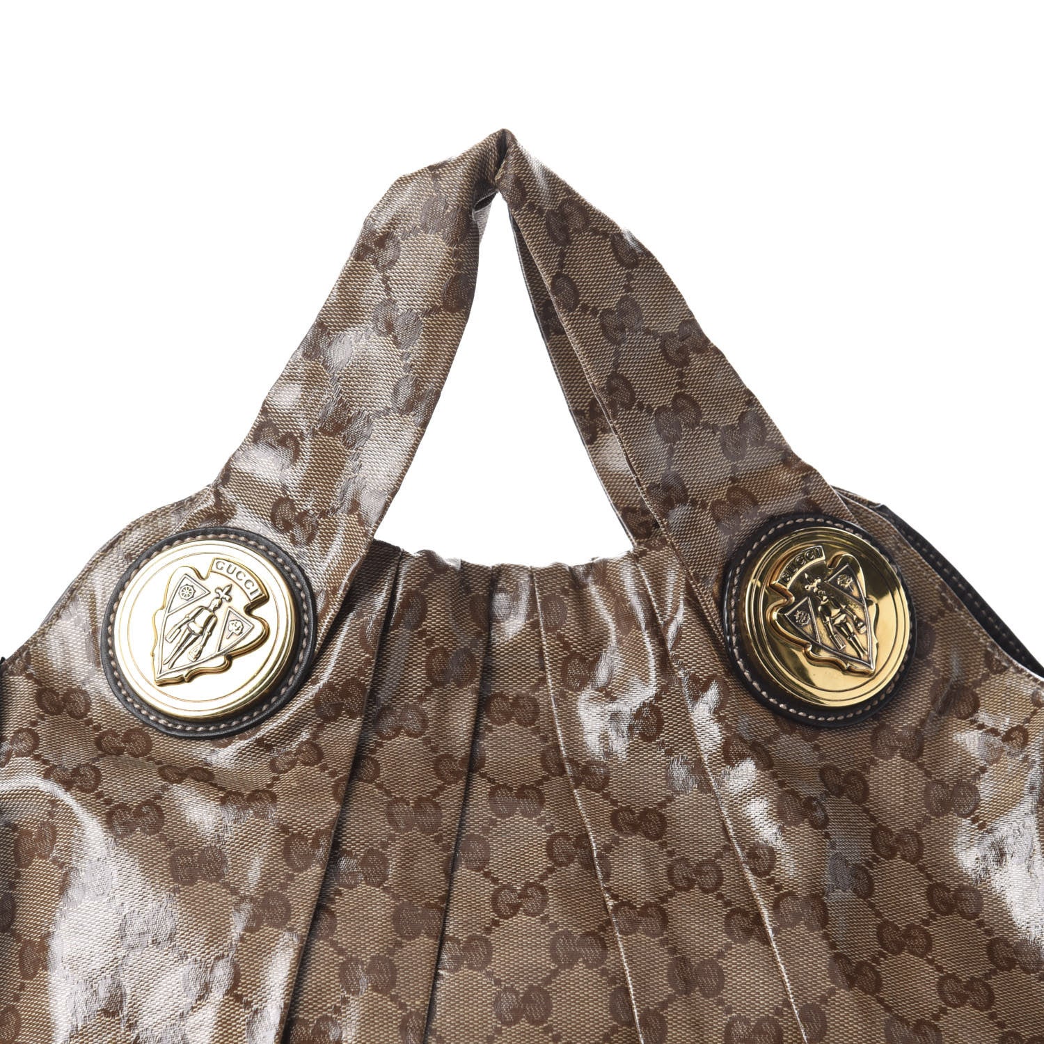 Gucci Crystal Monogram Medium Hysteria Tote Dark Brown 9 of 9