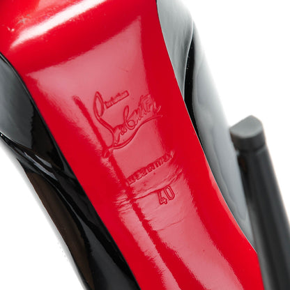 Christian Louboutin Patent Bianca 140 Pumps 40 Black 6 of 7
