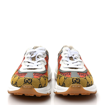 Gucci Monogram Multicolor Demetra Womens Rhyton Sneakers 38.5 Yellow Blue Great White Tabasco 2 of 7