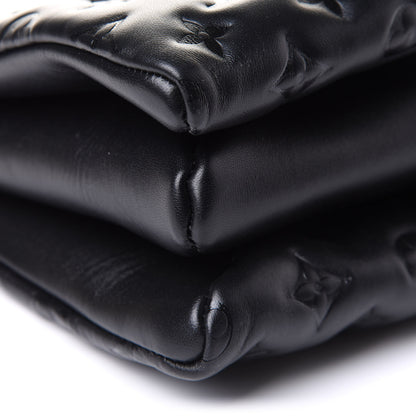 Louis Vuitton Lambskin Embossed Monogram Coussin PM Black 6 of 7