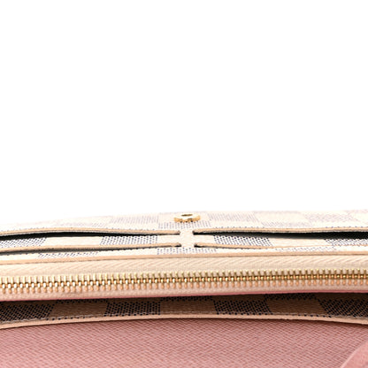 Louis Vuitton Damier Azur Emilie Wallet Rose Ballerine 7 of 9
