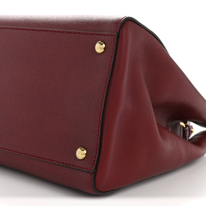 Fendi Vitello Elite Regular 2Jours Tote Rosso Scuro Ciliegia 10 of 14
