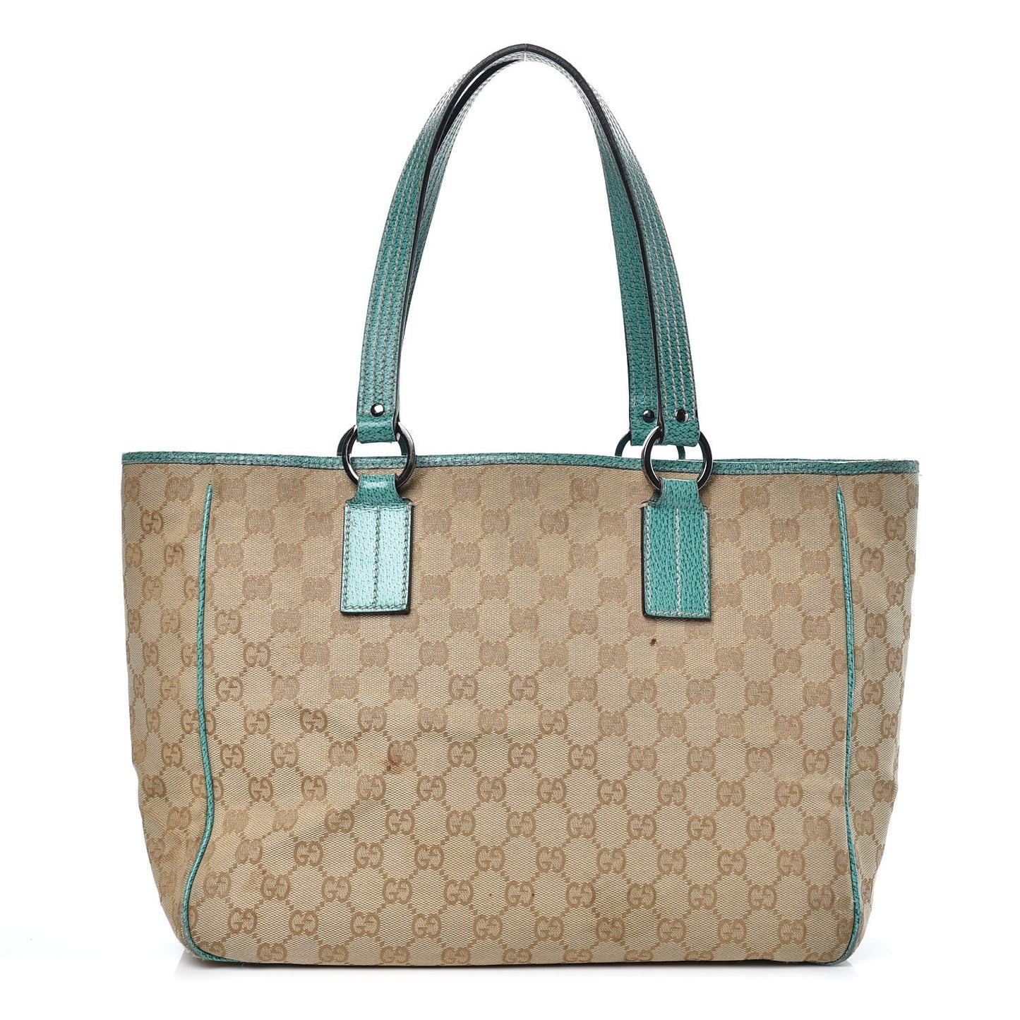 Monogram Small Tote Turquoise