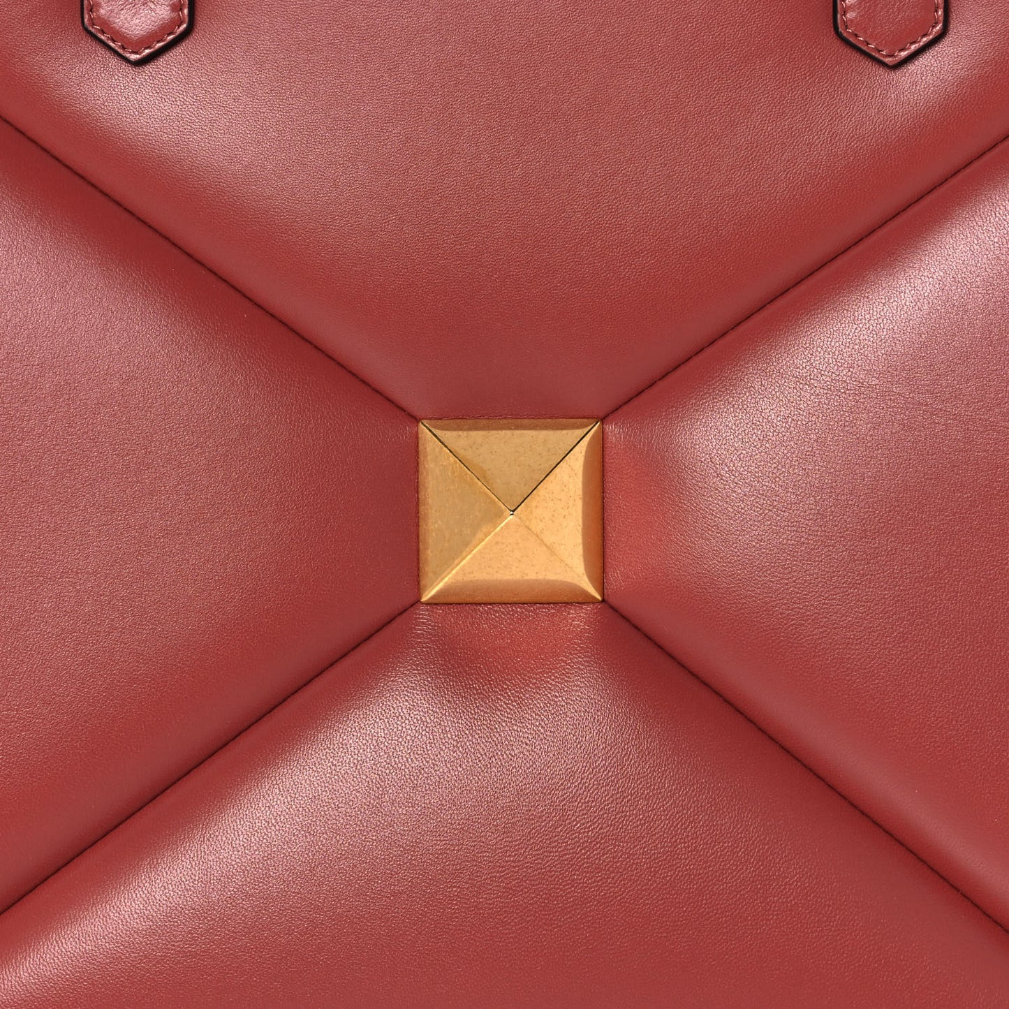 Nappa Large One Stud Handbag Gingerbread