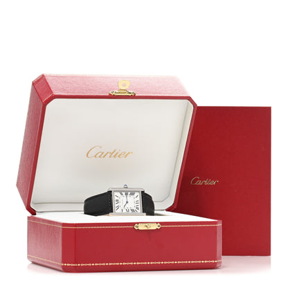 Cartier Stainless Steel Calfskin 27mm Tank Solo Quartz Watch 5 of 5