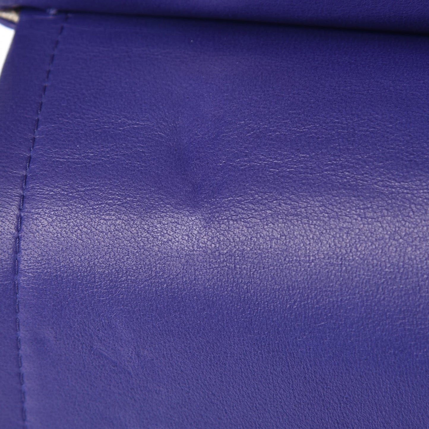 Lambskin Quilted Medium Double Flap Dark Purple