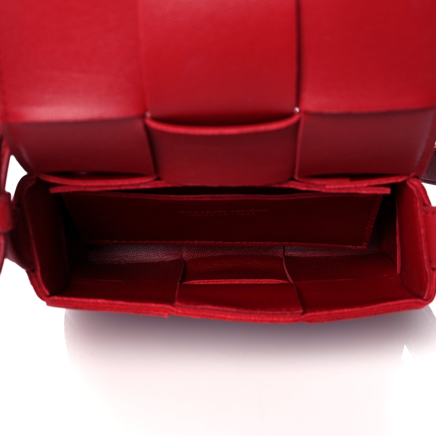 Lambskin Maxi Intrecciato Extra Mini Cassette Crossbody Bag Bordeaux