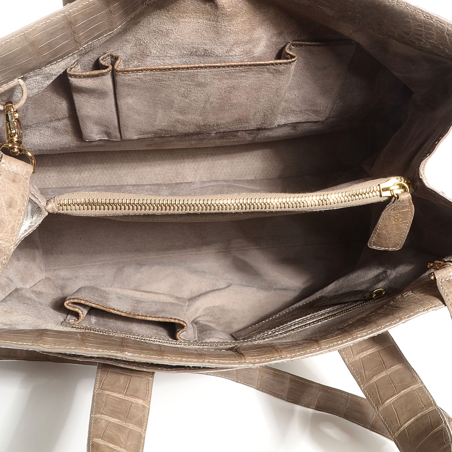 Nancy Gonzalez Crocodile Satchel Sand 5 of 6