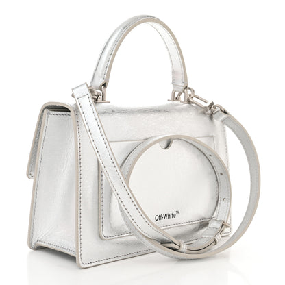 Off-White Metallic Calfskin Jitney 1.4 Shoulder Bag Silver 2 of 11