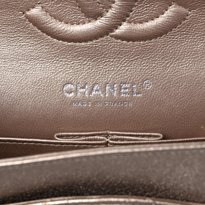 Chanel Metallic Lambskin Quilted Medium Double Flap Khaki 6 of 10
