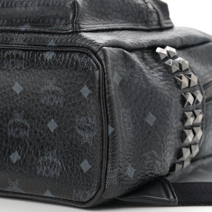 MCM Visetos Small Side Stud Stark Backpack Black 10 of 12