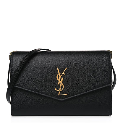 Saint Laurent Grain De Poudre Mini Uptown Crossbody Bag Black 1 of 4