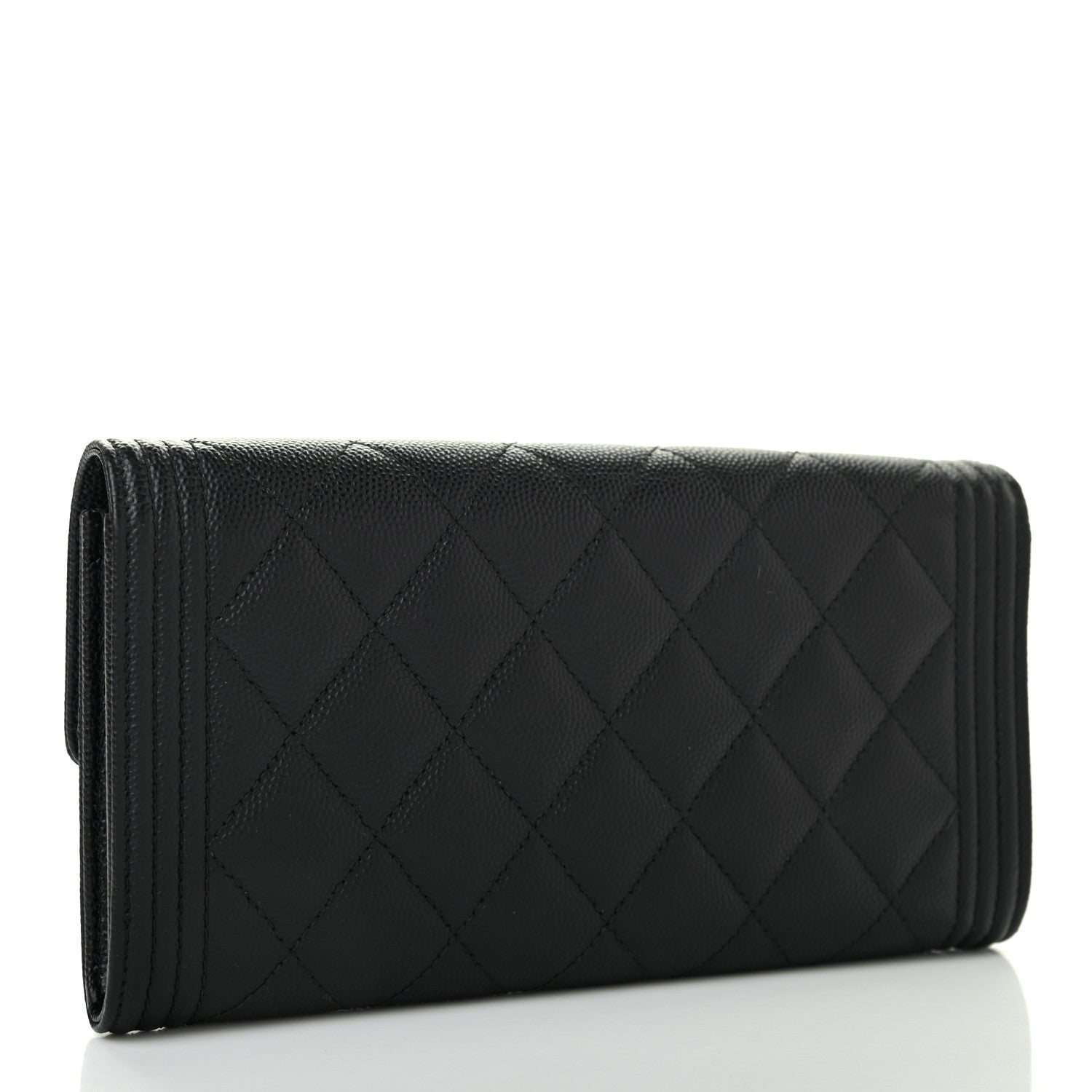 Chanel Caviar Quilted Long Boy Flap Wallet Black 3 of 8