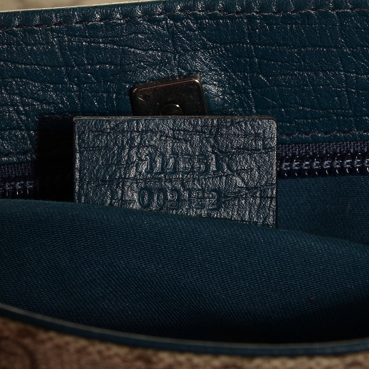 GG Plus Monogram Flat Vertical Tote Blue