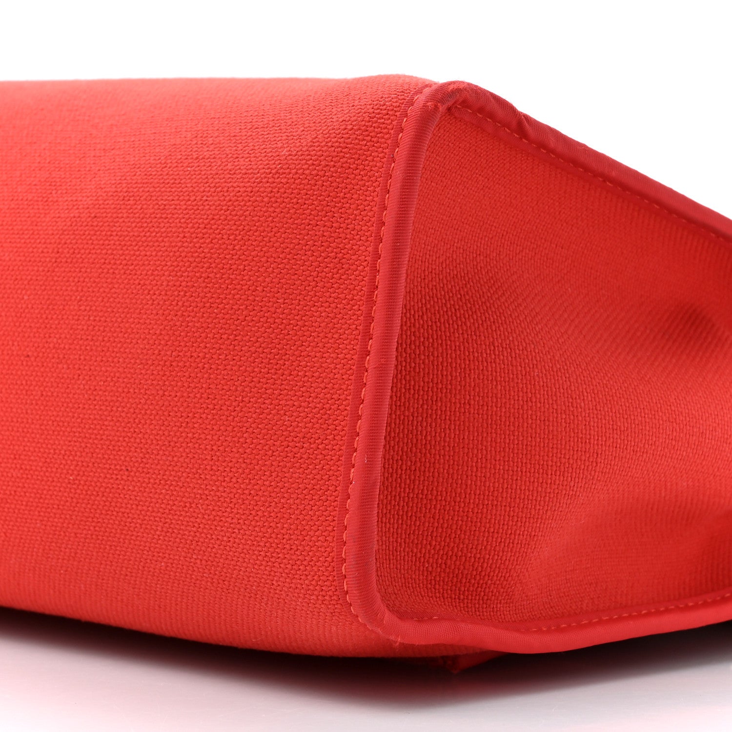 Hermes Vache Hunter Toile Herbag Zip 31 PM Rouge Tomate Natural 10 of 16