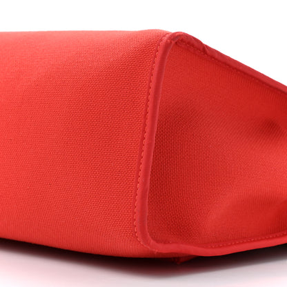 Hermes Vache Hunter Toile Herbag Zip 31 PM Rouge Tomate Natural 10 of 16