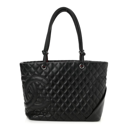 Chanel Calfskin Quilted Large Cambon Tote Black 1 of 8