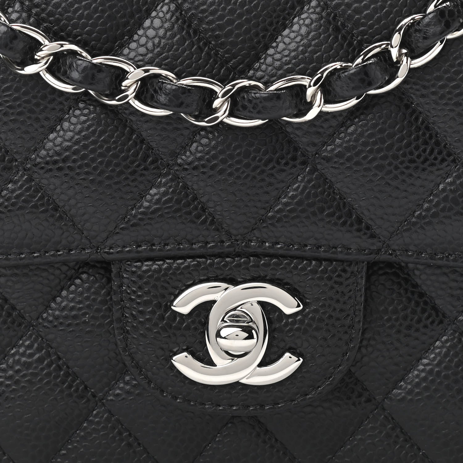 Chanel Caviar Quilted Medium Double Flap Black 8 of 11