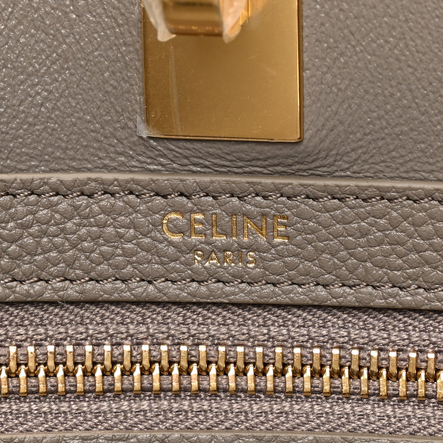 Celine Grained Calfskin Cabas 16 Bag Smokey Taupe 7 of 13