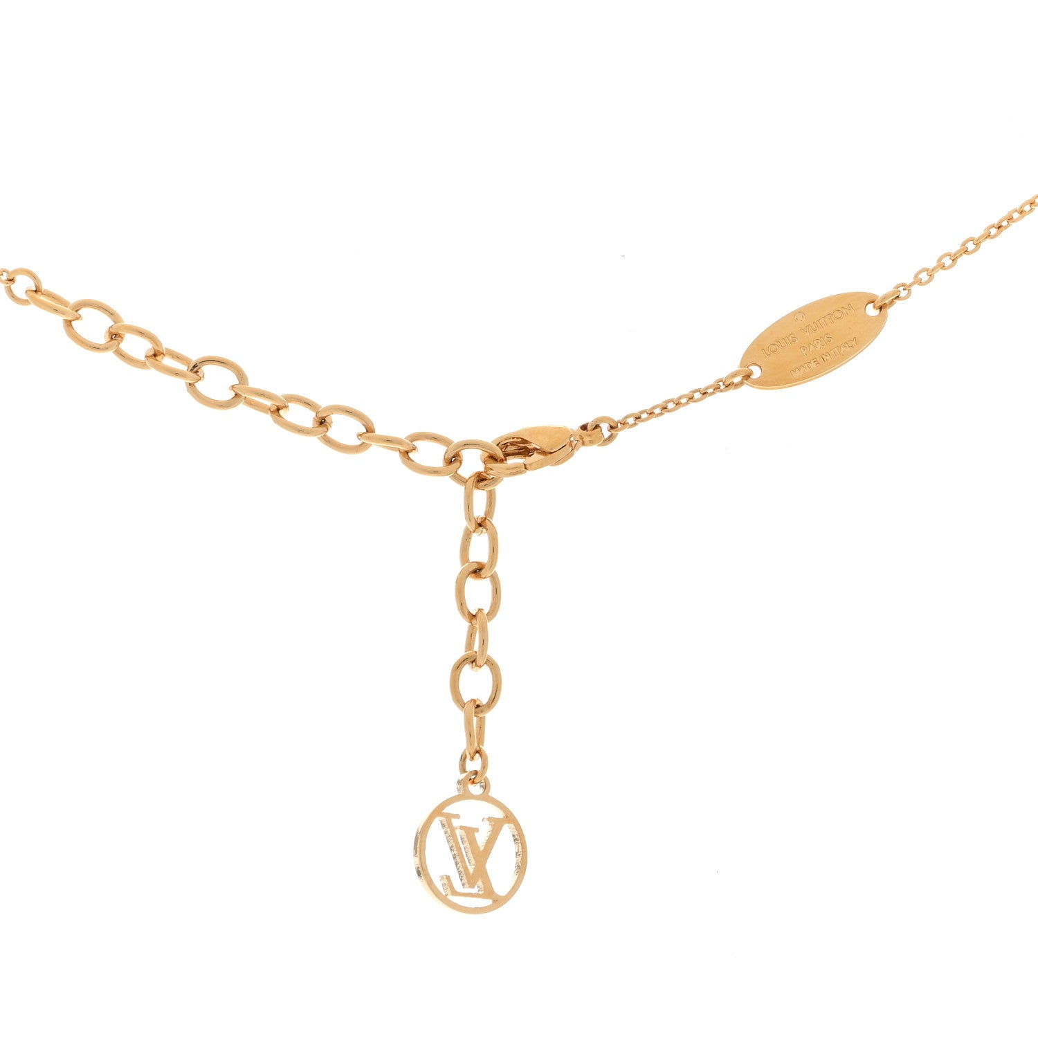 Louis Vuitton Metal Louisette Necklace Gold 1313046 – FASHIONPHILE